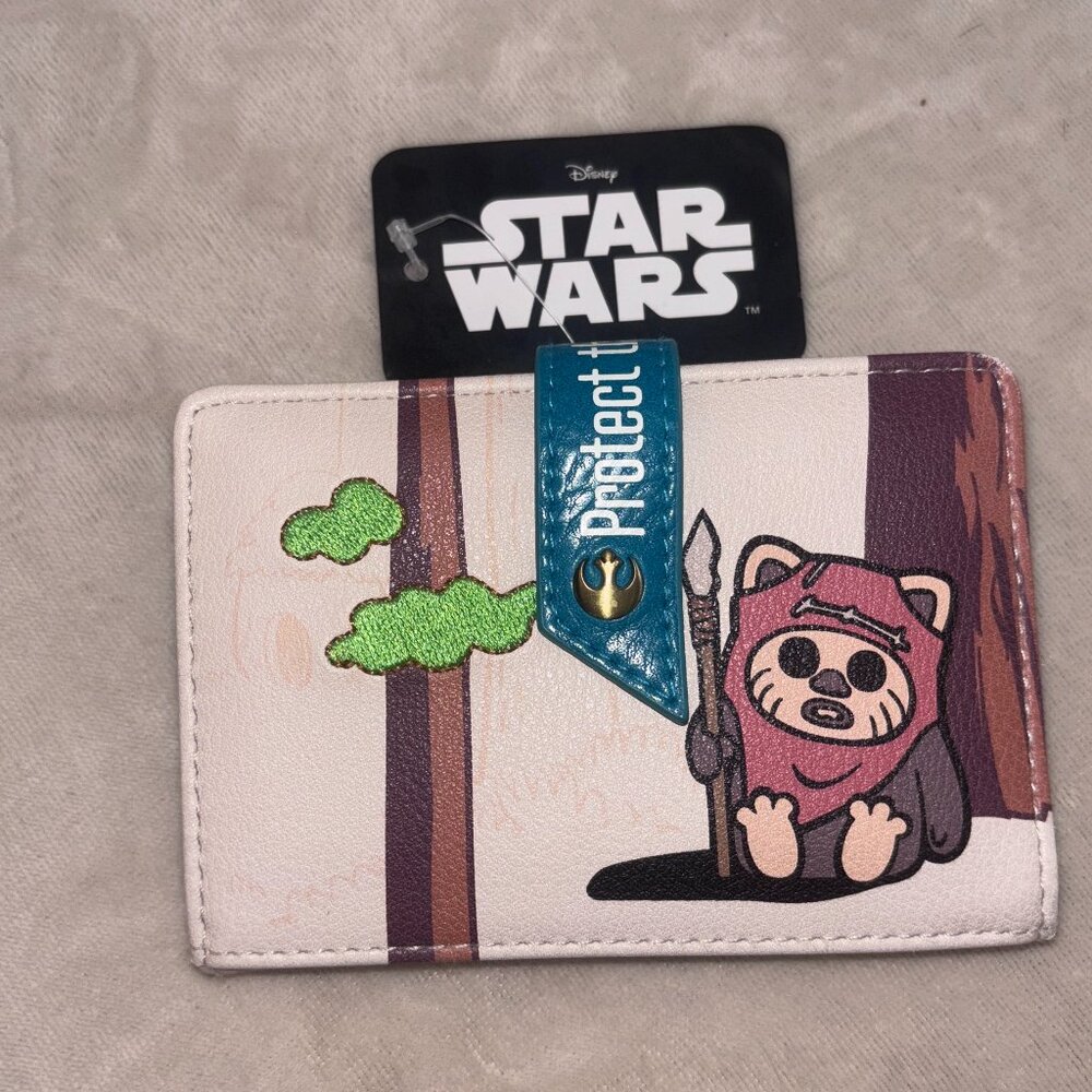 Disney Star Wars Ewok Wallet Wicket Cardholder Wallet/Coin Purse Bioworld NEW